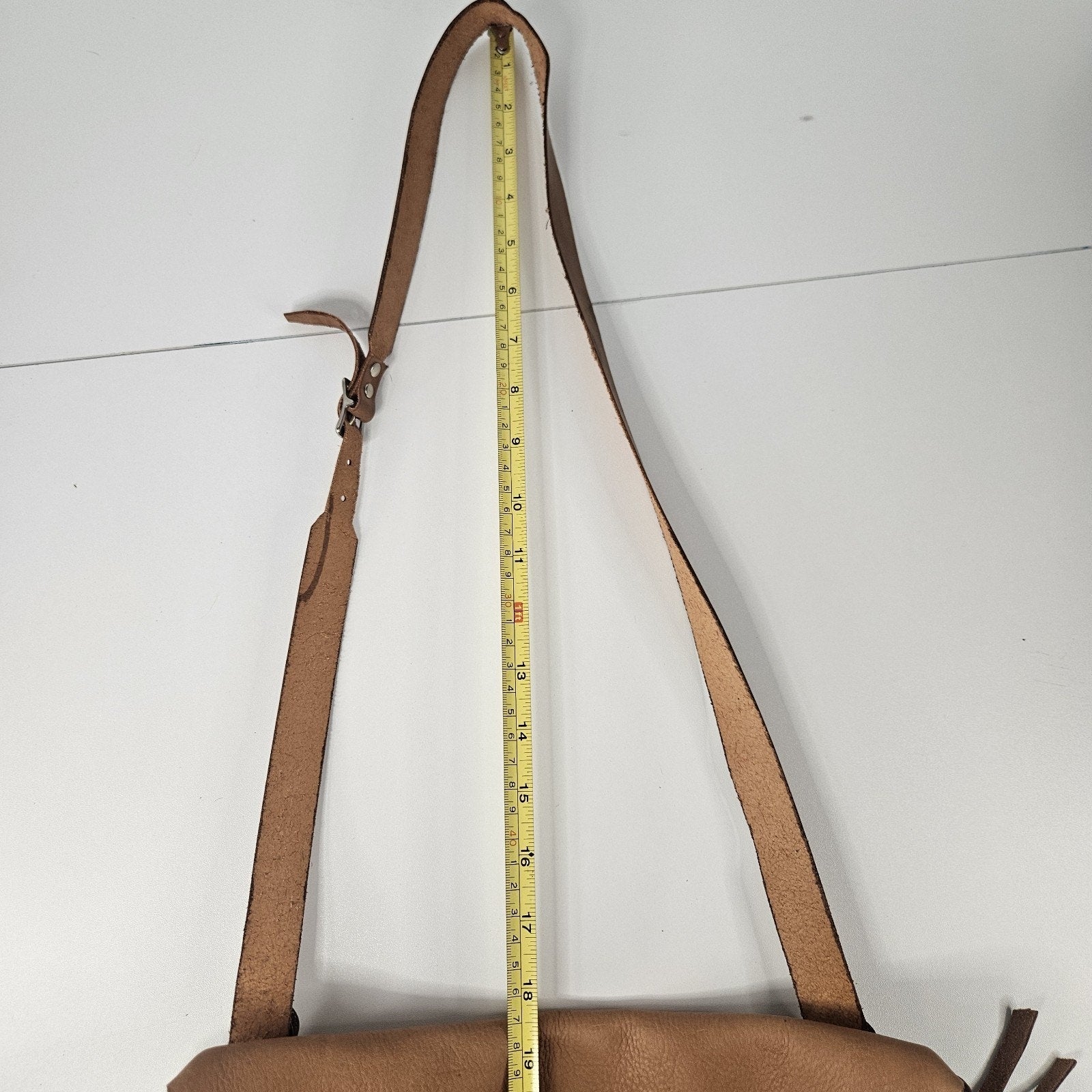 Unbranded Western Brown Leather Fringed Crossbody Bag Envelope Purse Cowgirl