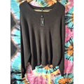 NWT Express Black Sweater With Faux Leather Accents Men's XL Crew Neck Pullover
