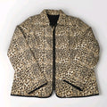 Reversible Jacket Leopard Print & Black Quilted Jacket Women’s Medium