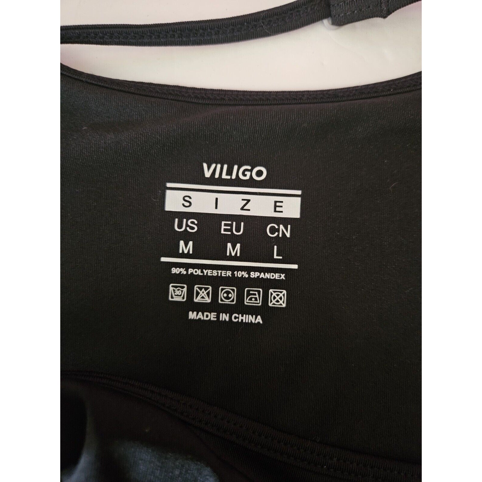 NWOT Viligo Tennis Dress Exercise Dress Built In Bra & Shorts Black Size Medium