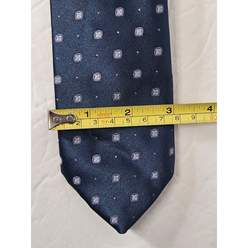 VINTAGE Sears The Men's Store Neck Tie Blue Polka Dots Polyester Men's