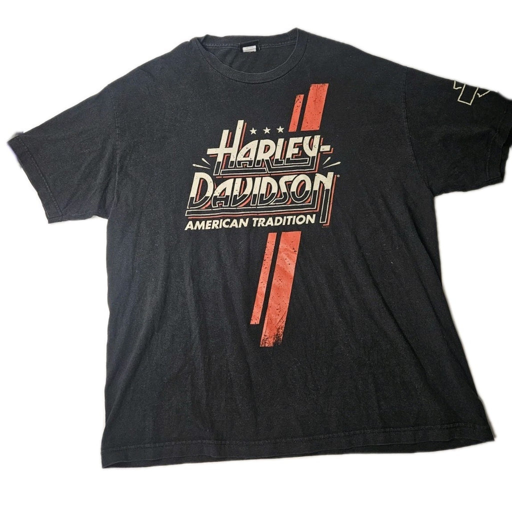 Harley-Davidson AMERICAN TRADITION Vintage Sturgis Black T-shirt Mens XL Biker