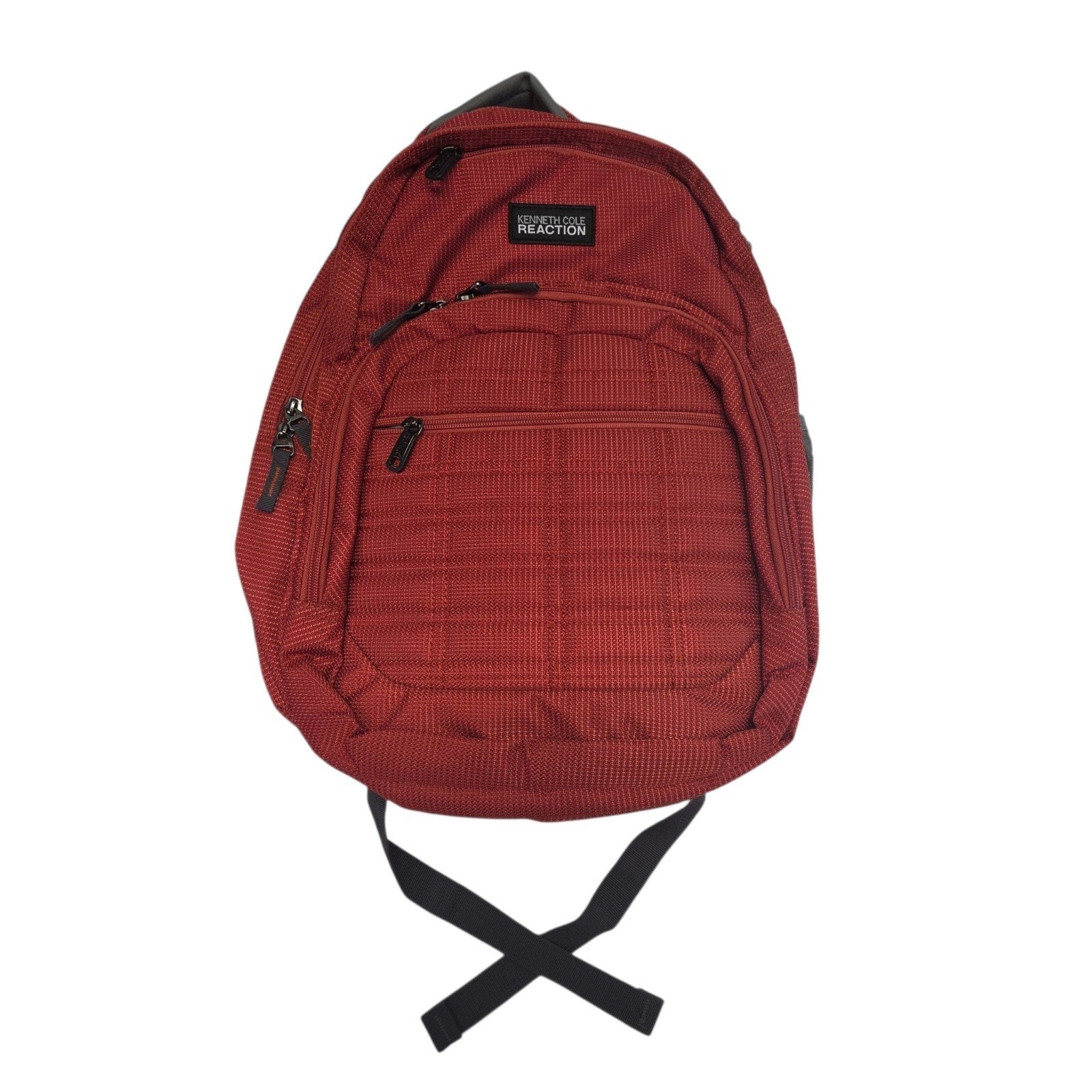 Kenneth Cole Reaction 19" Backpack 15.6" Laptop Pocket Red Gray Textured