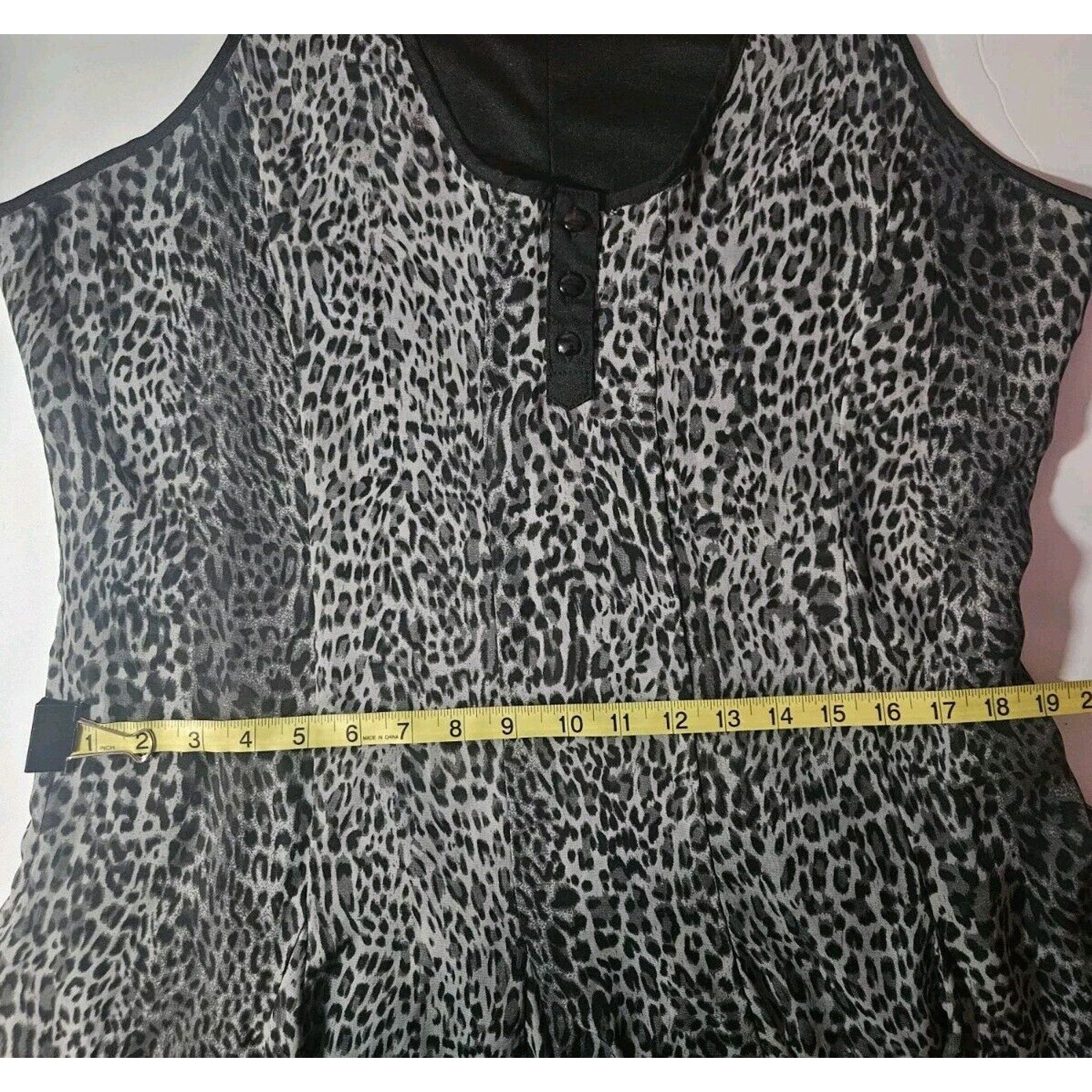 Milano Snow Leopard Tank Short Layered Dress Womens Size 14