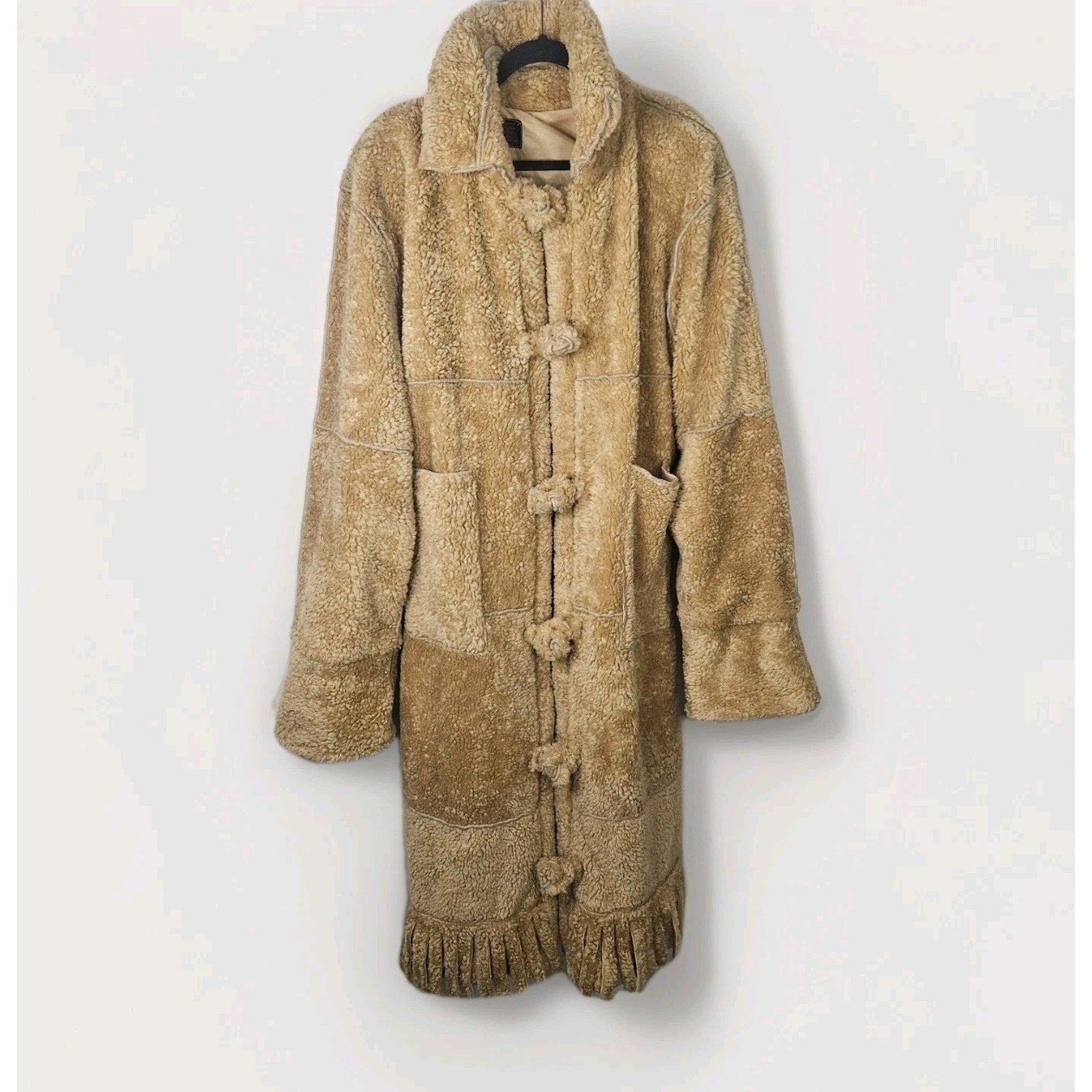 Vintage Marena Marena Two Coat Tan Womens 3X Long Sherpa Overcoat w Hat