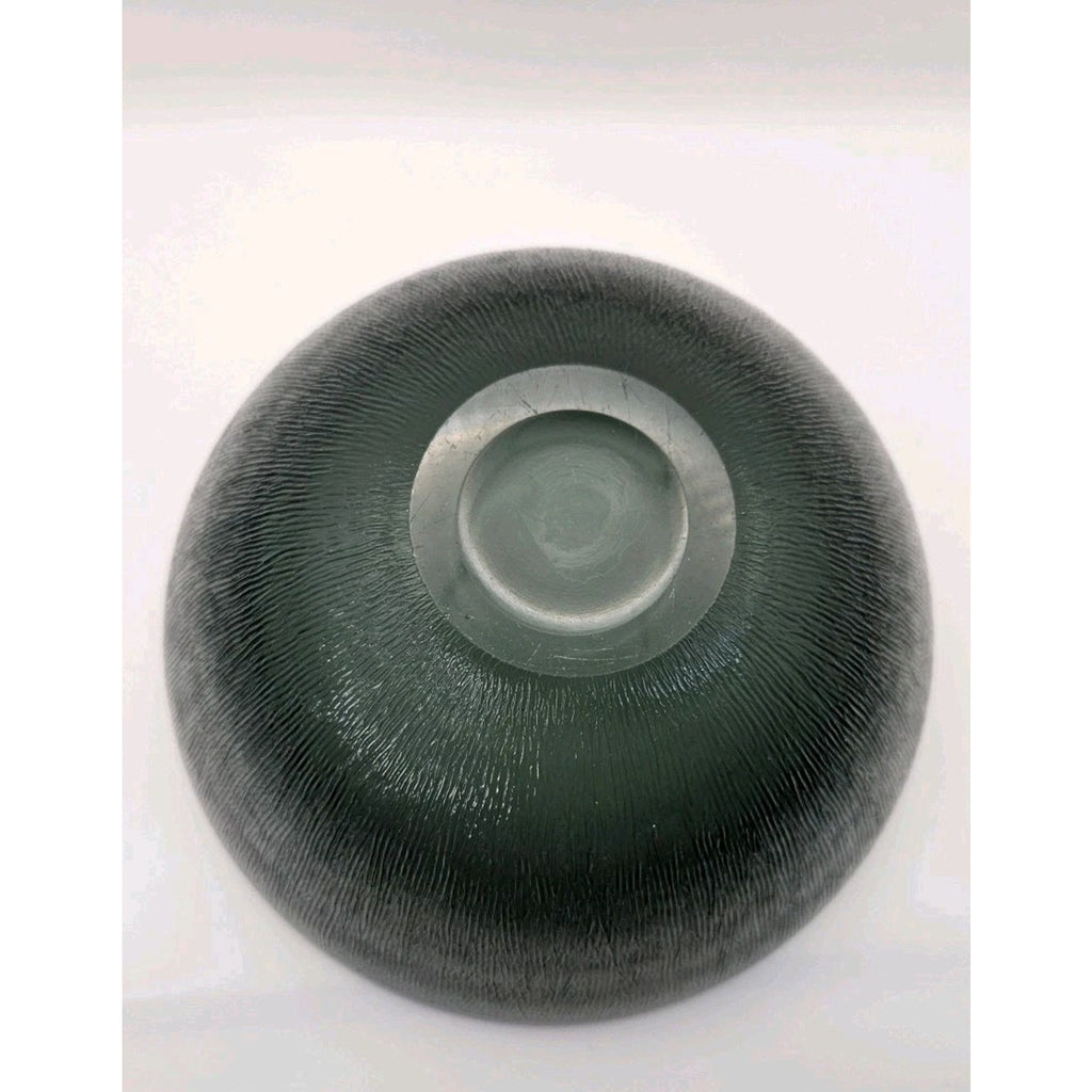 Retro Glass 9" Serving Bowl, Vintage MCM Gray Smoke Glass, Fersken W Johansson, Norwegian Tableware