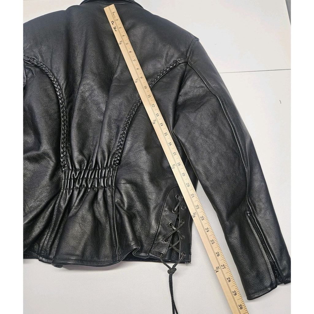 Vintage Leather King Thinsulate Leather Biker Jacket Womens Sz Large Motorcycle