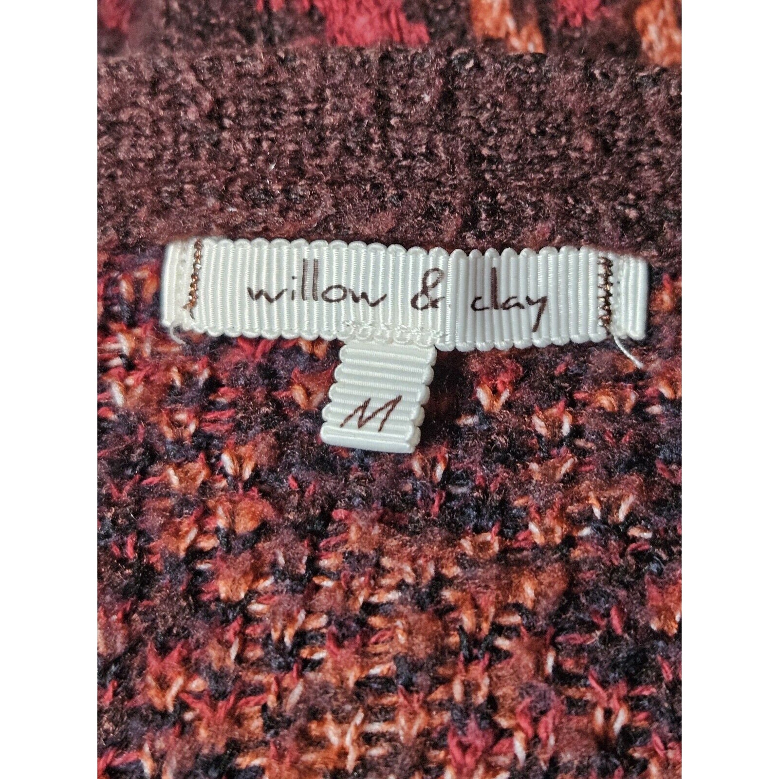 Willow & Clay Jacquard Long Cardigan Burgundy Aztec Southwestern Tribal Sweater