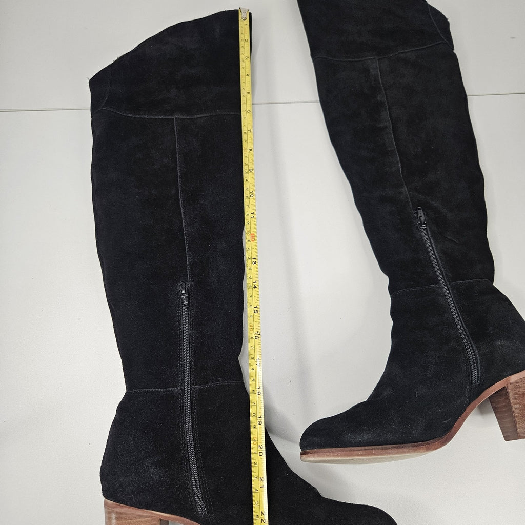 Matisse Womens Size 10 M Black Suede Zip 23" Shaft Over The Knee Western Classic