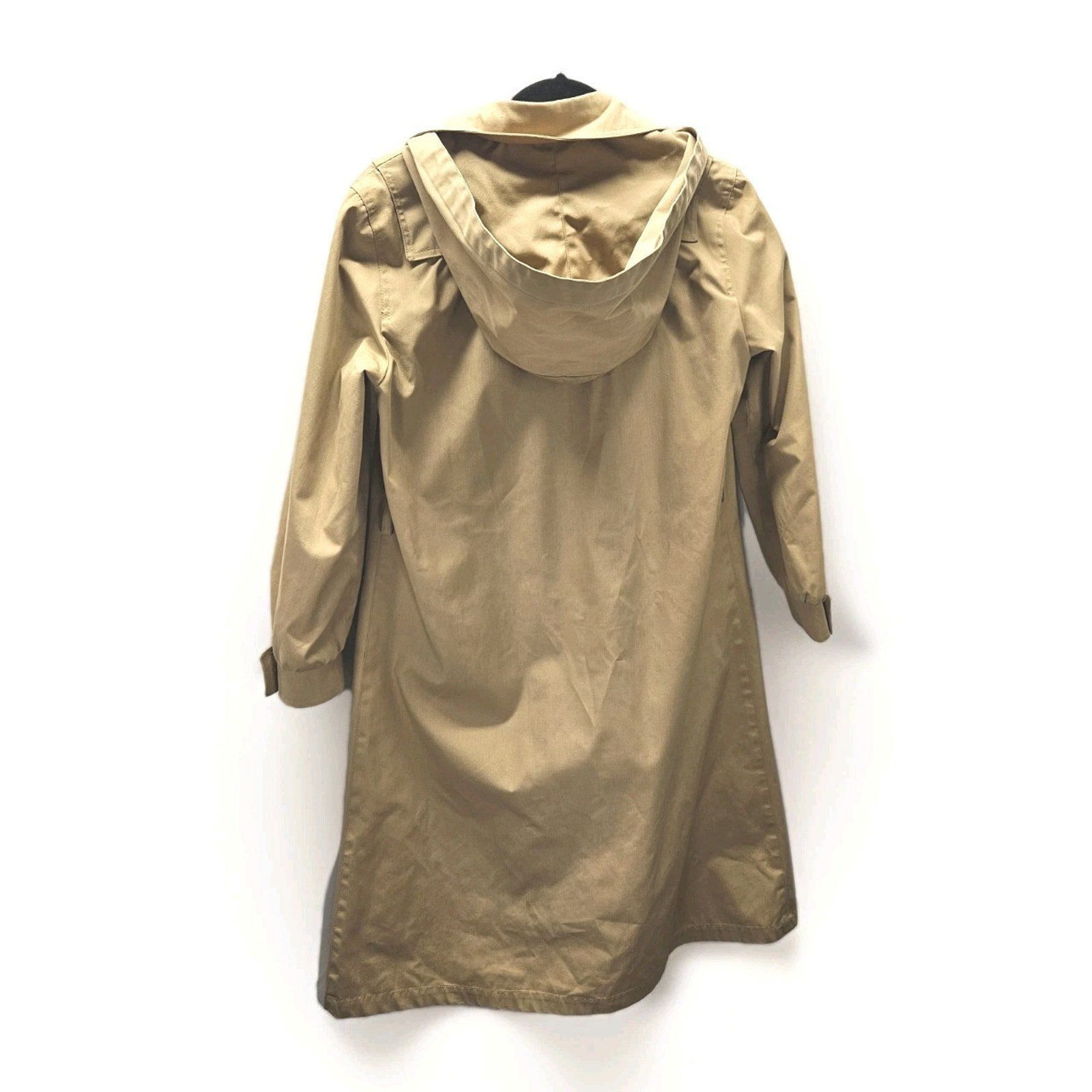 LONDON FOG 70s 80s Vintage Women's Khaki Long Trench Coat 8P Biggs Preppy Retro