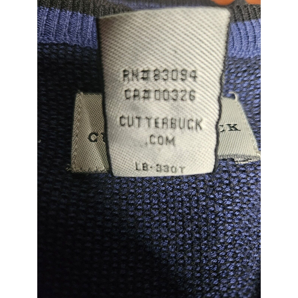 CUTTER & BUCK Men’s Ribbed Pullover Long Sleeve V-Neck Sweater Size M