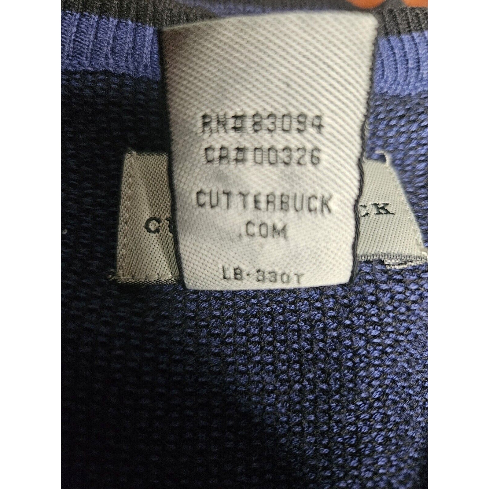 CUTTER & BUCK Men’s Ribbed Pullover Long Sleeve V-Neck Sweater Size M