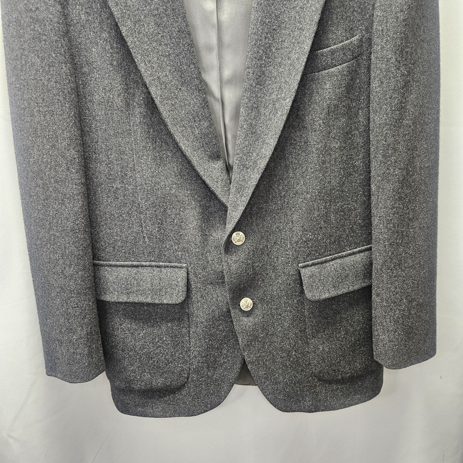 100% Pure Wool Jacket Blazer Coat USA Made VTG By BROOKE & DEANE 40R