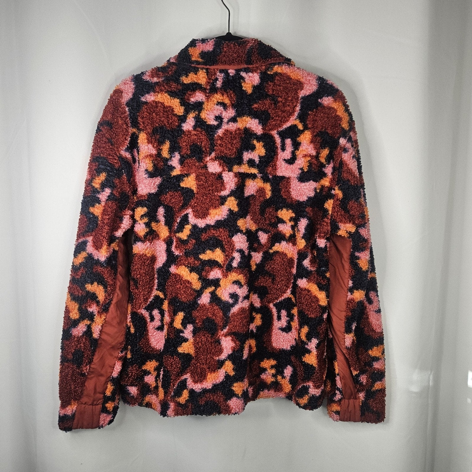 Sage Collective Jacket Red Purple Fleece 1/2 Zip Pullover Pocket Size M Cozy