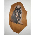 Horse Oil Painting Art Hide Art Western Signed Hand-painted Art