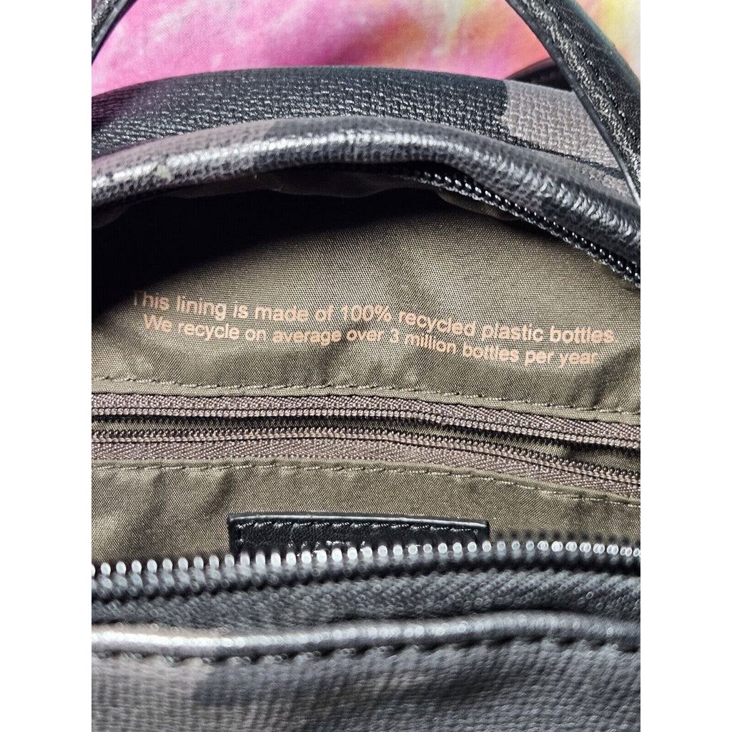 MATT AND NAT Bali Mini Vegan Leather Black Camo Small Backpack