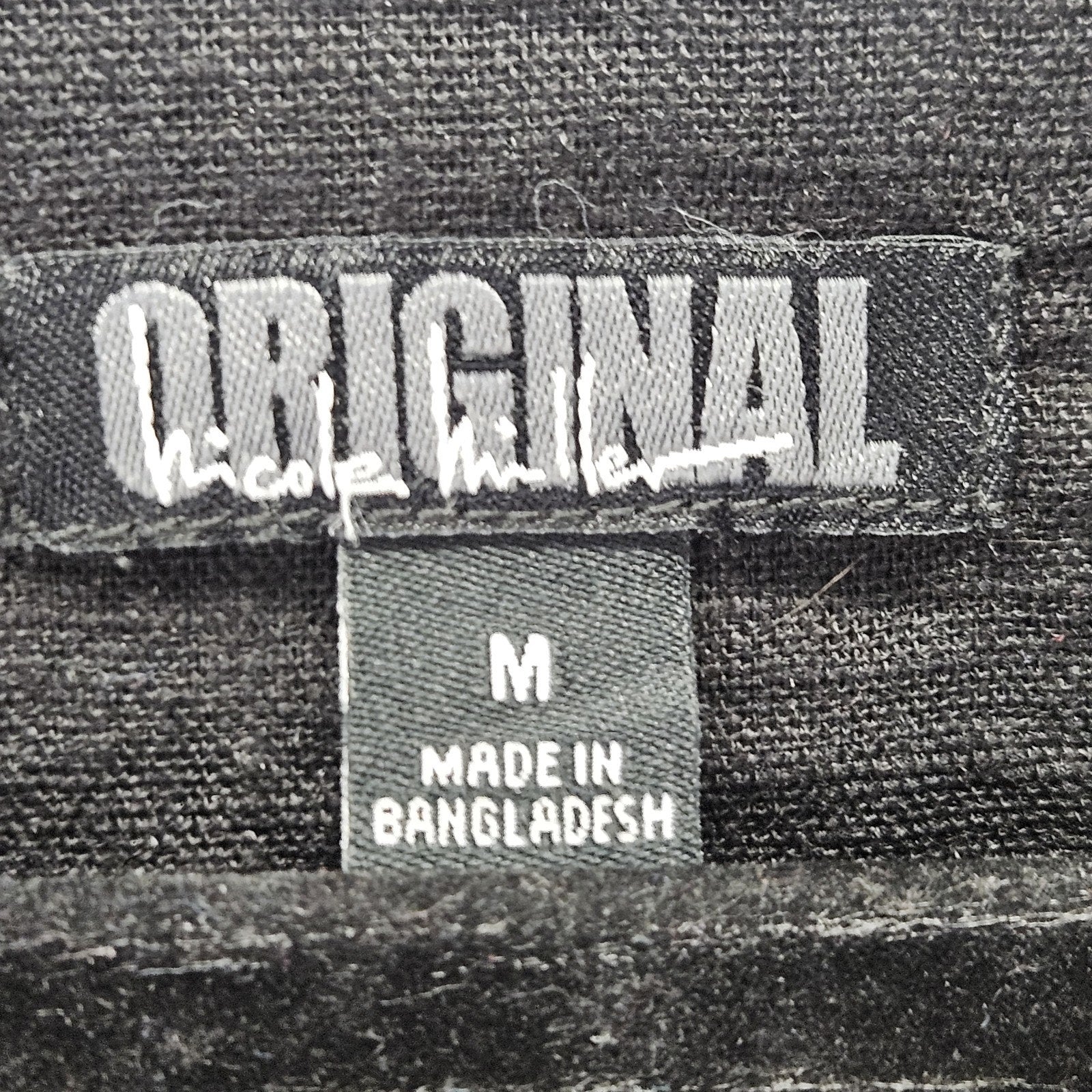 Nicole Miller Original Linen Blend Black Short Sleeve Dress Size M Classic Mini