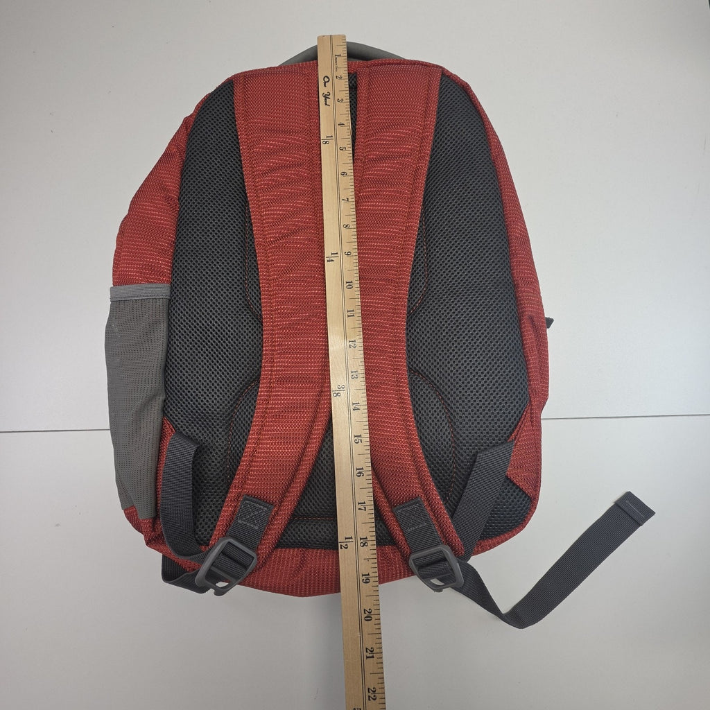 Kenneth Cole Reaction 19" Backpack 15.6" Laptop Pocket Red Gray Textured