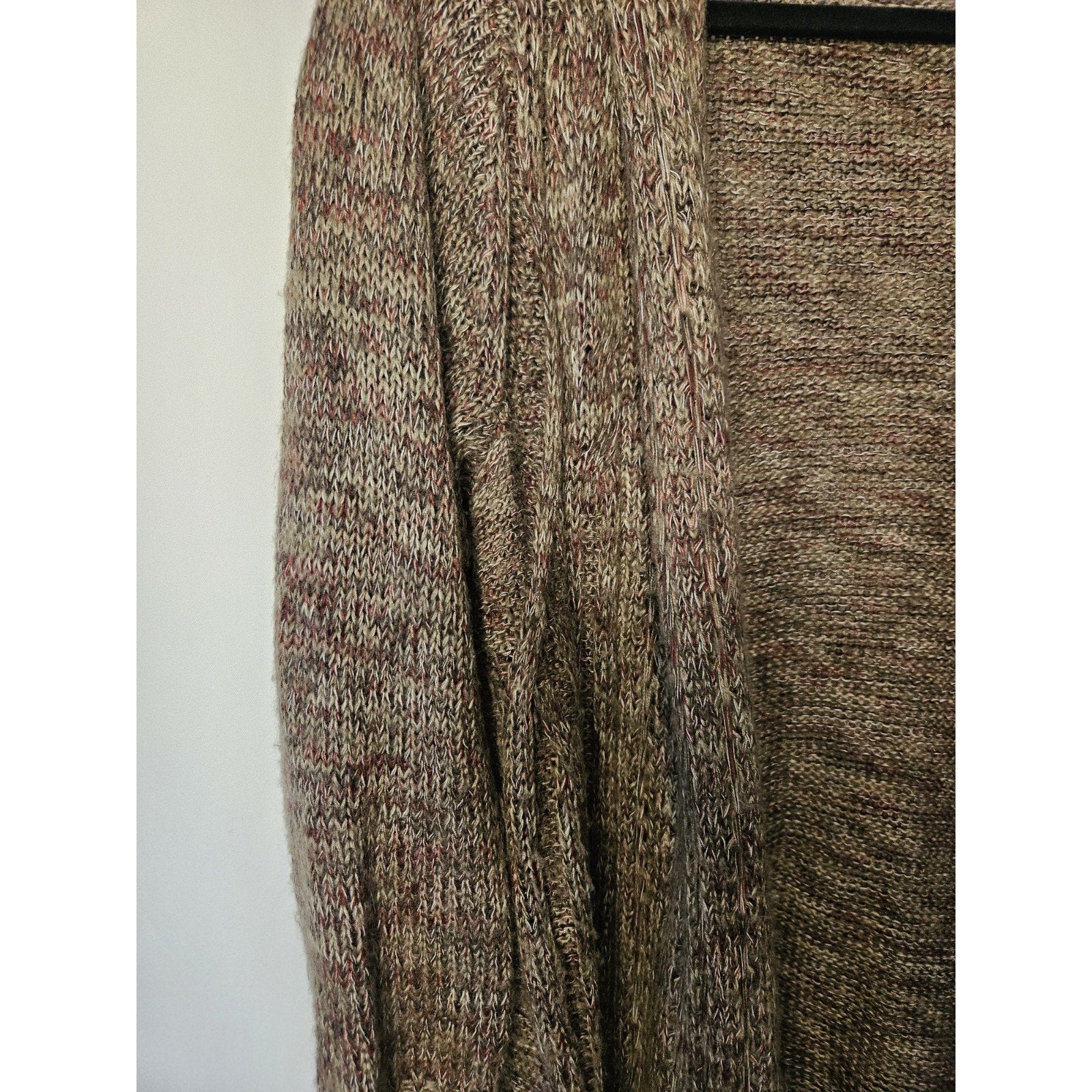 Torrid Cable Cardigan Long Line Sweater Size 1X Brown Open Knit Cardigan