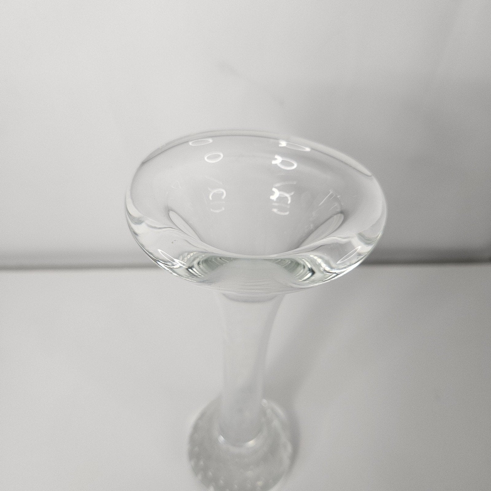 Vintage Aseda Glasbruk Clear Glass Bud Vase Jack Pulpit Bullicante Glass Vase