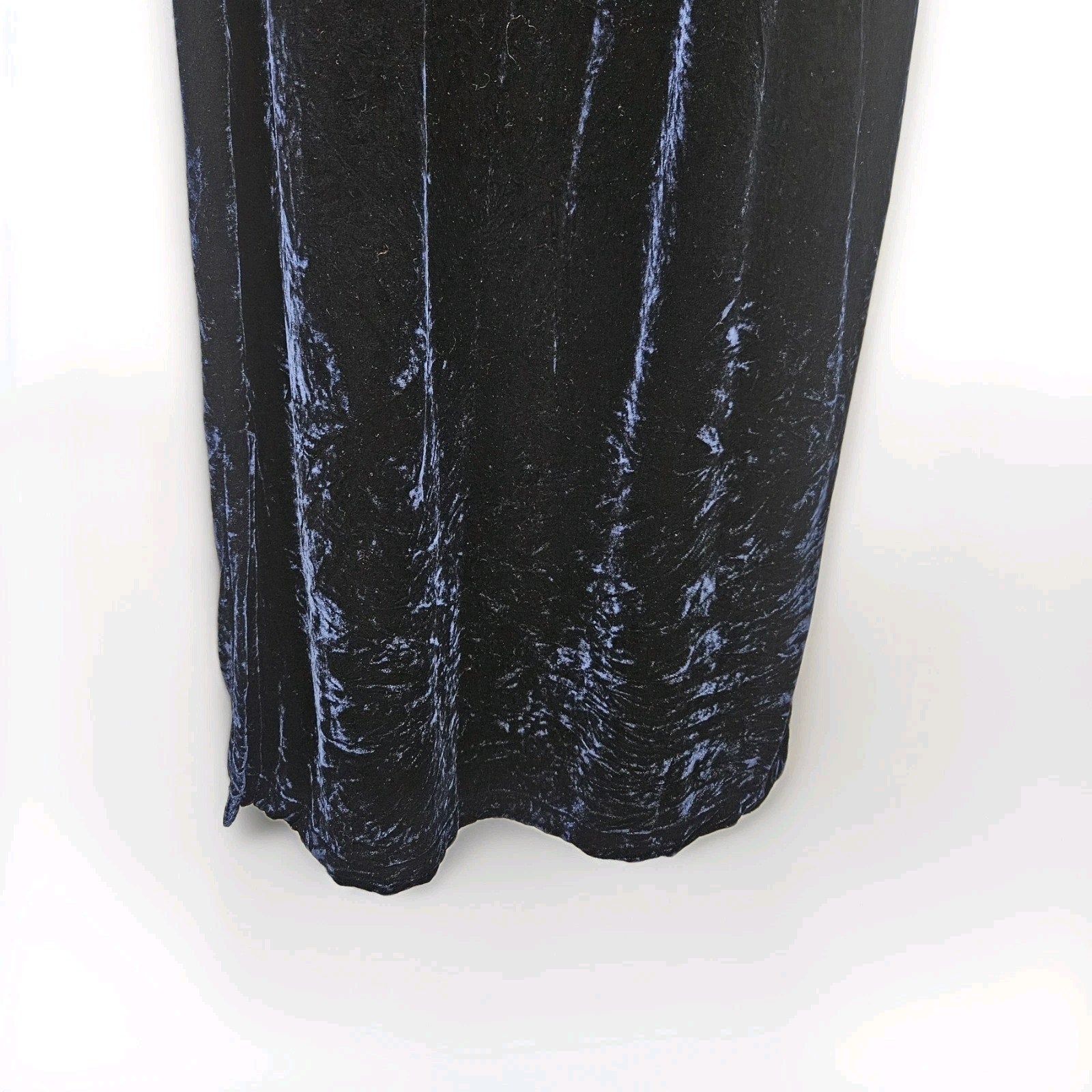 Vtg 90's Women's Velvet Maxi Skirt Navy Blue Small Whimsigoth Gothic Flowy Fairy