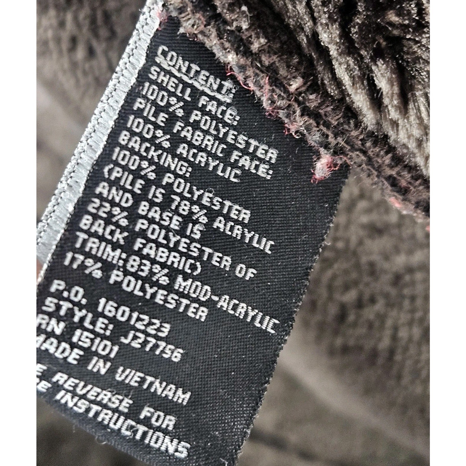 Vtg Y2K Jones New York Womens XL Black Faux Suede Coat Faux Fur Trim Retro Style