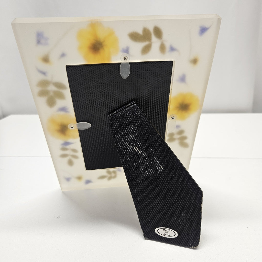 Vintage Frosted Floral Botanical Picture Frame 6x4" Photo Frame Pressed Flowers