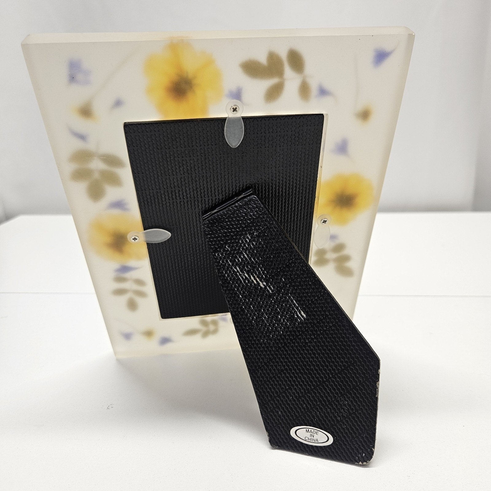 Vintage Frosted Floral Botanical Picture Frame 6x4" Photo Frame Pressed Flowers