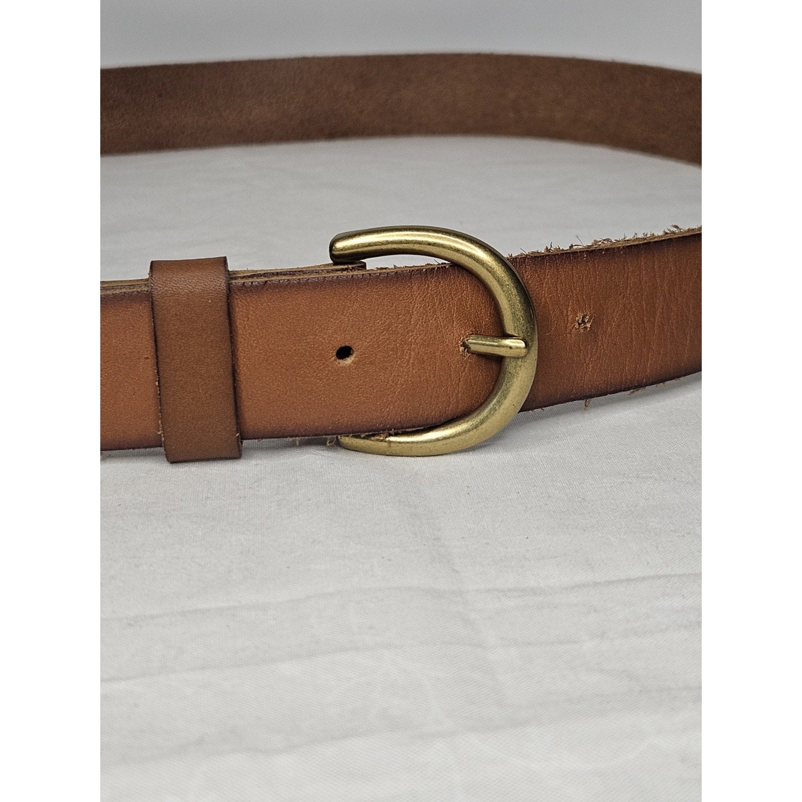 Belt Unisex Brown Leather Adjustable Buckle Casual Western 2XL Made In Guatemala