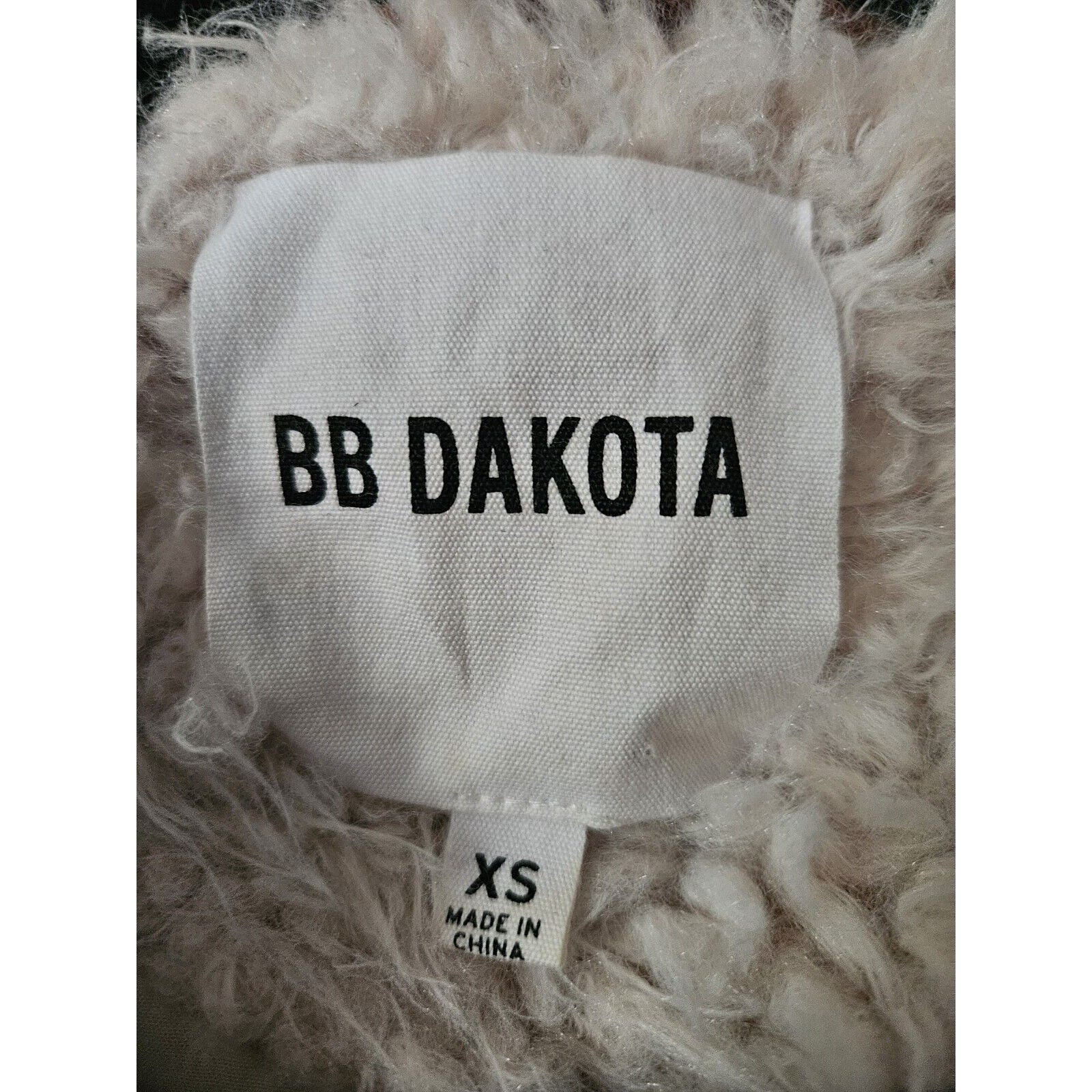 BB Dakota Soft Spot Faux Fur Coat, Women's Size XS, Tan/Off White Lined Jacket