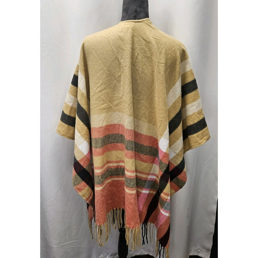 WOOLRICH Justine Cozy Blanket Wrap/Shawl Cape One Size Boho Chic Festival