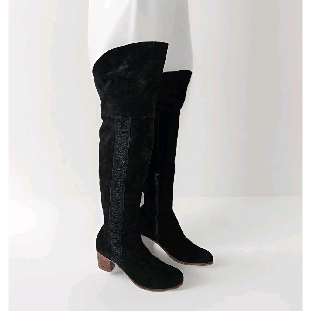 Matisse Womens Size 10 M Black Suede Zip 23" Shaft Over The Knee Western Classic