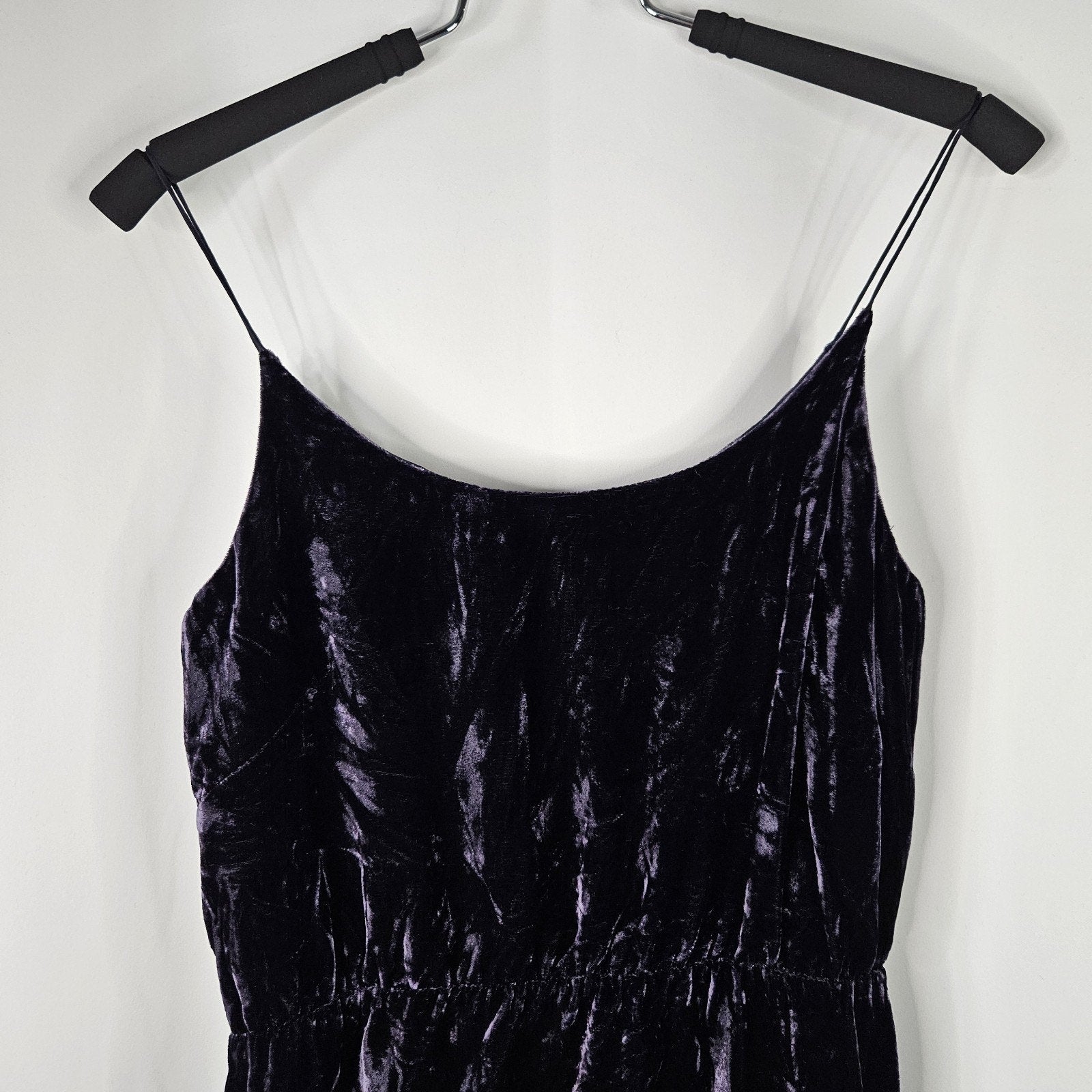J Crew Dress Womens 2 Silk Purple Velvet Sleeveless Whimsygoth Fairy Grunge 90s