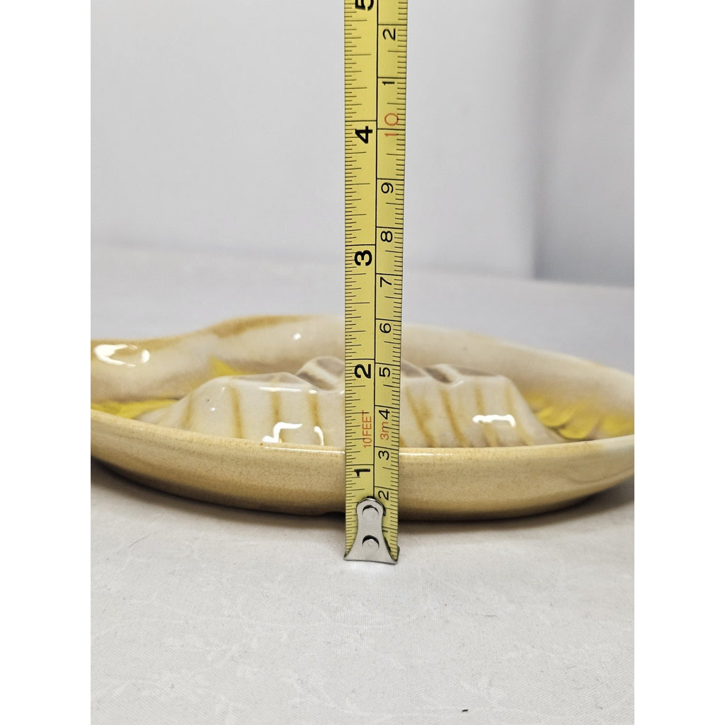 Mid Century Ceramic Ashtray Maddux Of California Handcrafted Art Pottery Yellow