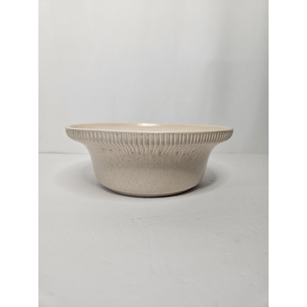 Vintage McCoy Pottery Tan Speckled Serving Bowl #593 Made in USA Cali Original