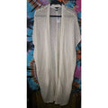 Torrid Sz 1/2 Long Line Open Knit Short Sleeve Duster White Short Sleeves Casual