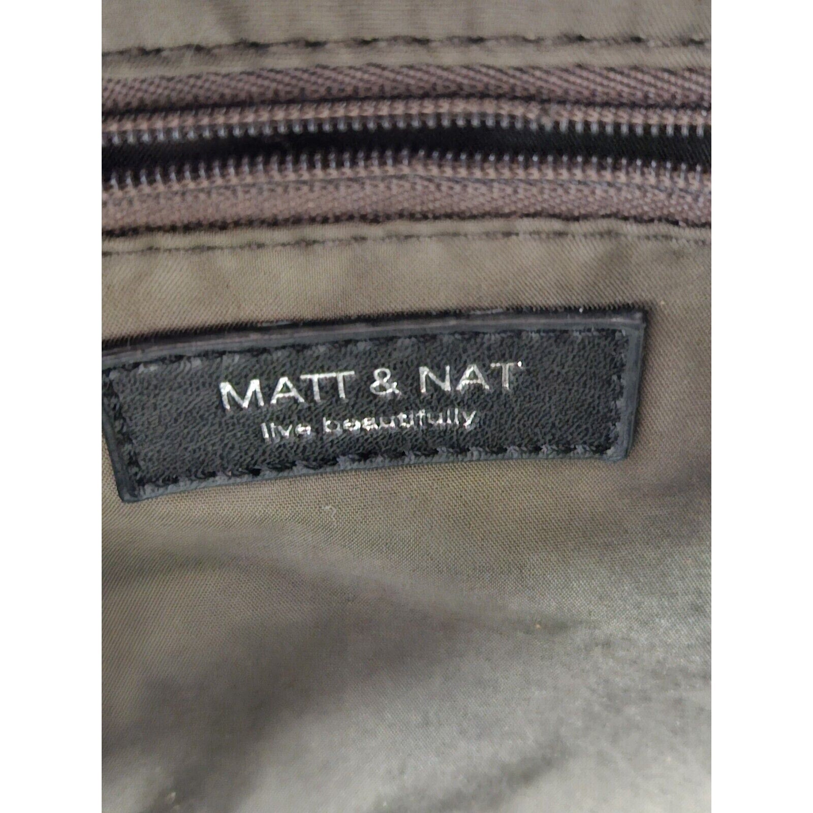 MATT AND NAT Bali Mini Vegan Leather Black Camo Small Backpack