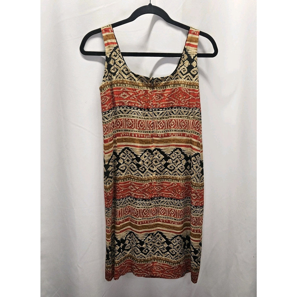 Vintage Y2K Jones New York 100% Silk Black Midi Dress 2 Boho Fairy Whimsigoth