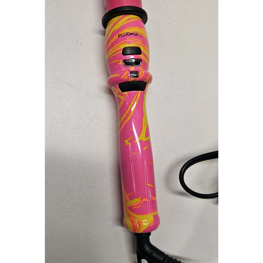 Plugged In GED Curling Iron Wand Hot Pink ~ Tested Glam Curlingiron