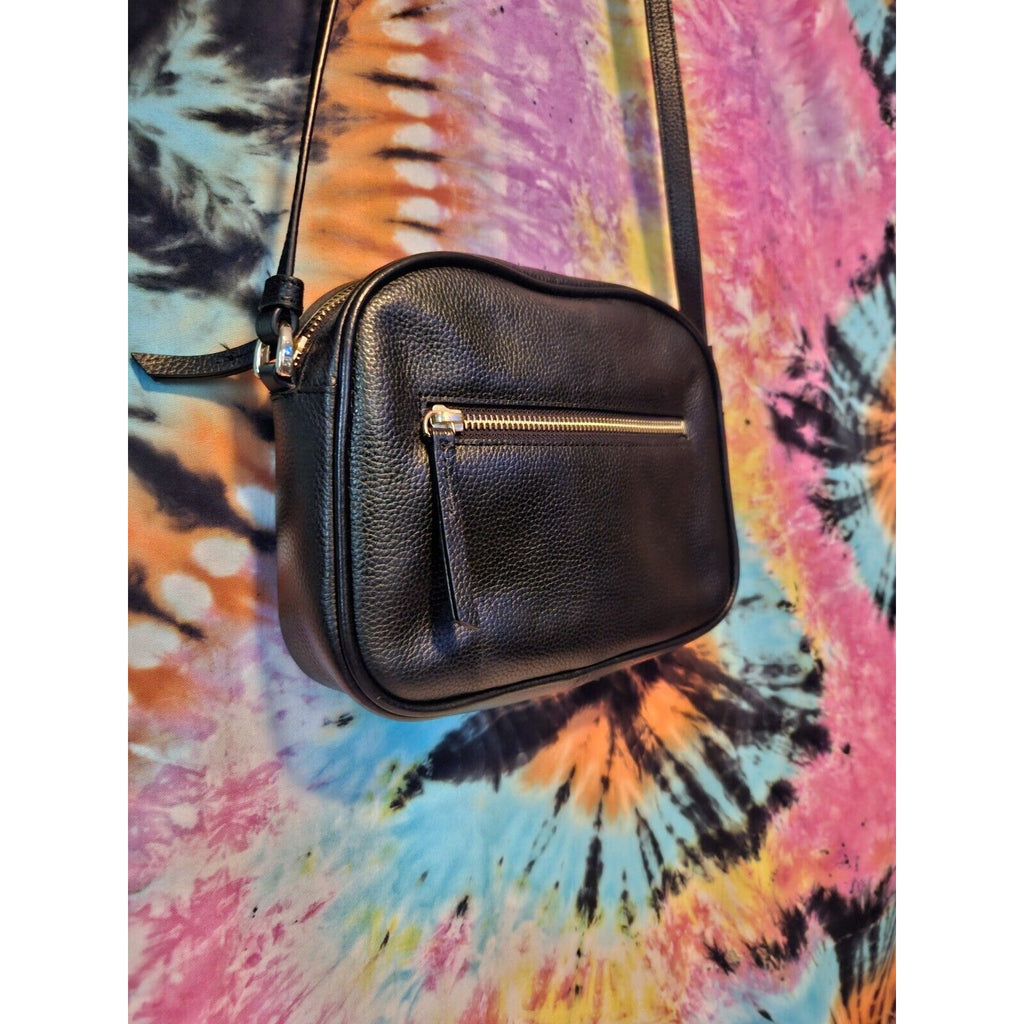 Nordstrom Classic Pebbled Faux Leather Black Crossbody Purse