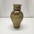 Vintage Studio Pottery Vase Glazed Drip Handmade Earth Tone 11" Tall Heavy