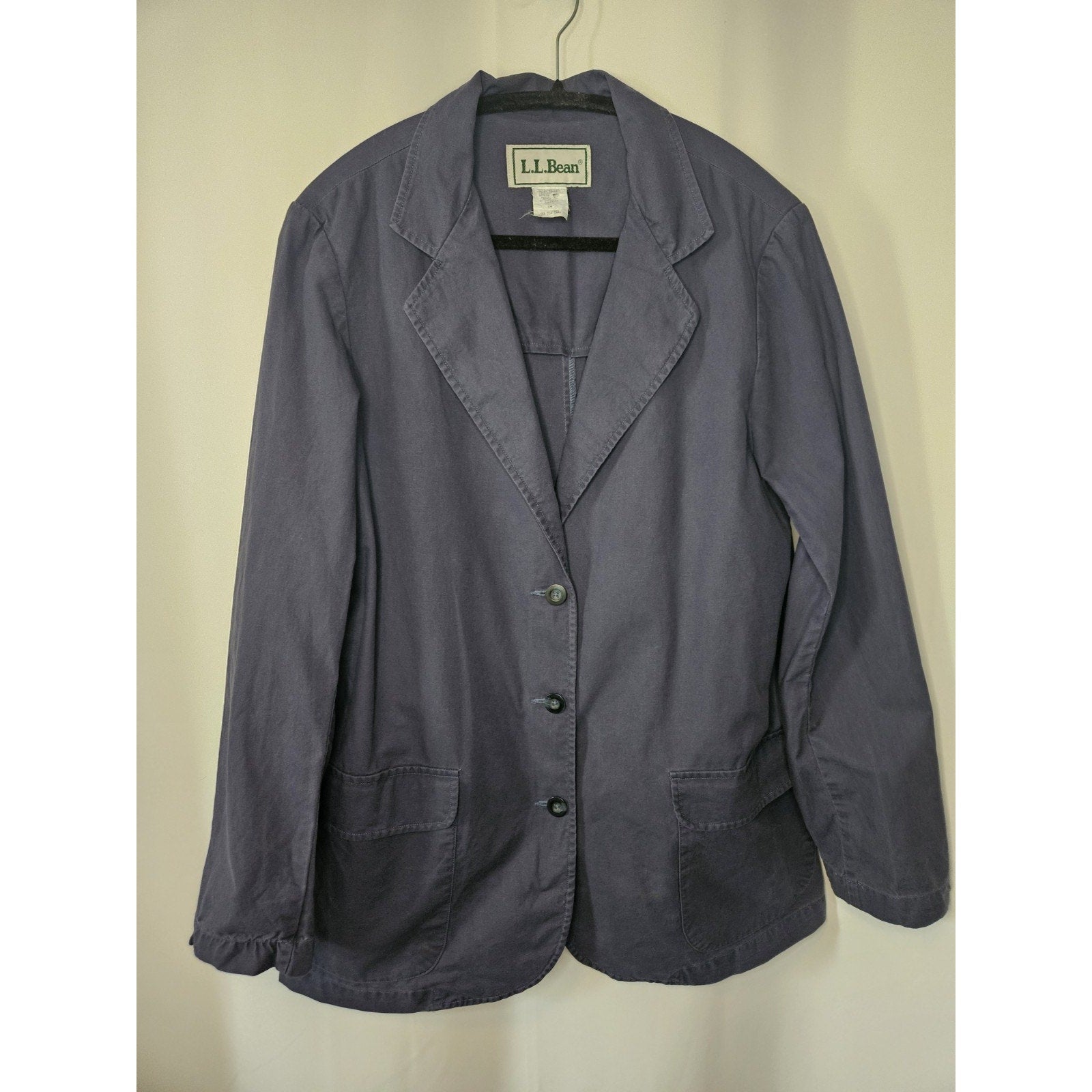 LL Bean Vtg Women's Field Jacket Barn Coat Blazer Cotton 71341 Overcoat Sz 14 Lg