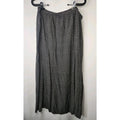 Vintage Studio Black Polyester Elastic Waist Printed Skirt Size 1X Boho Cottage