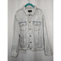 Pacsun Women's Denim Jean Jacket Light Wash Trucker Jacket Button Down Sz XL
