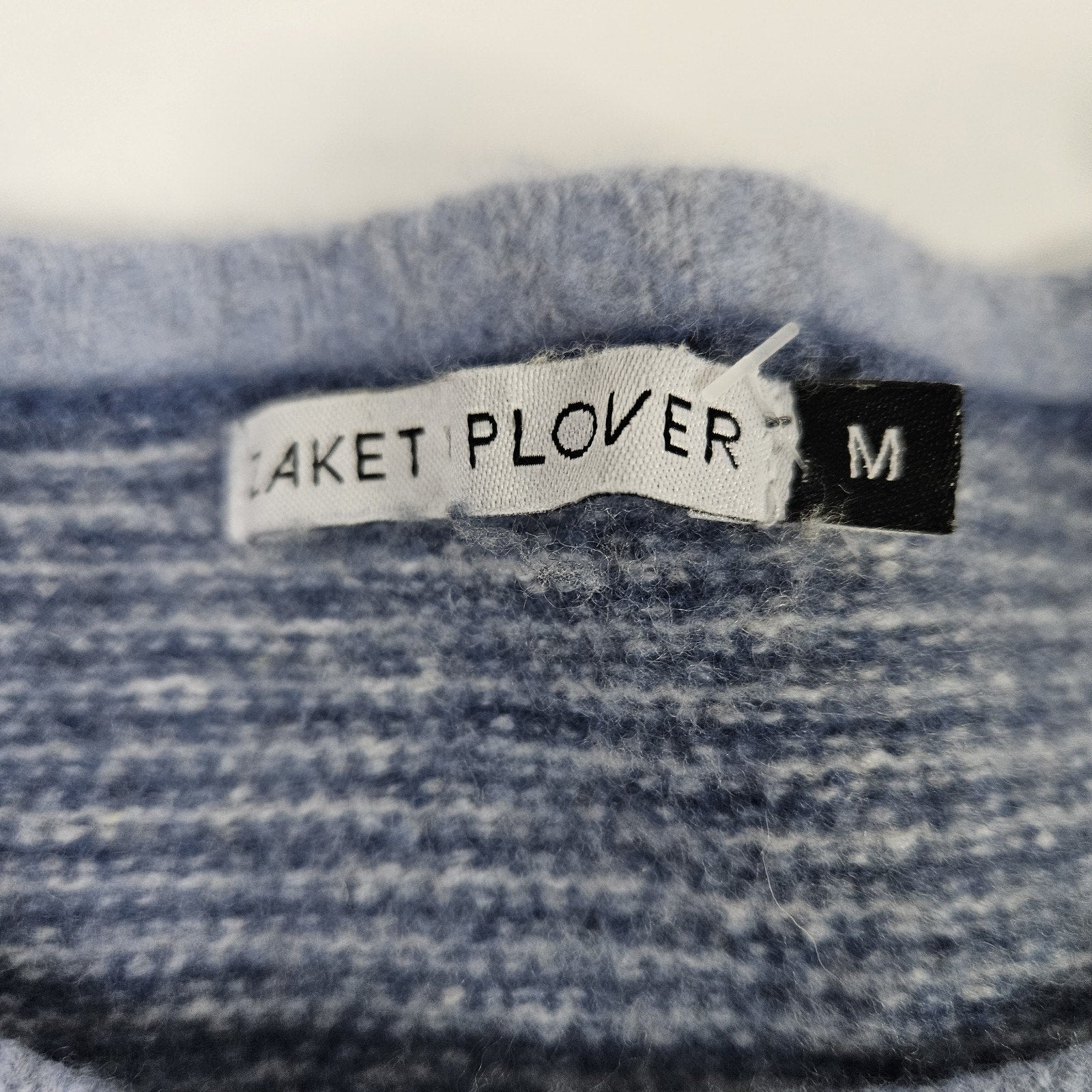Zaket & Plover Merino Wool Blend Crewneck Blue Striped Sweater Size Medium