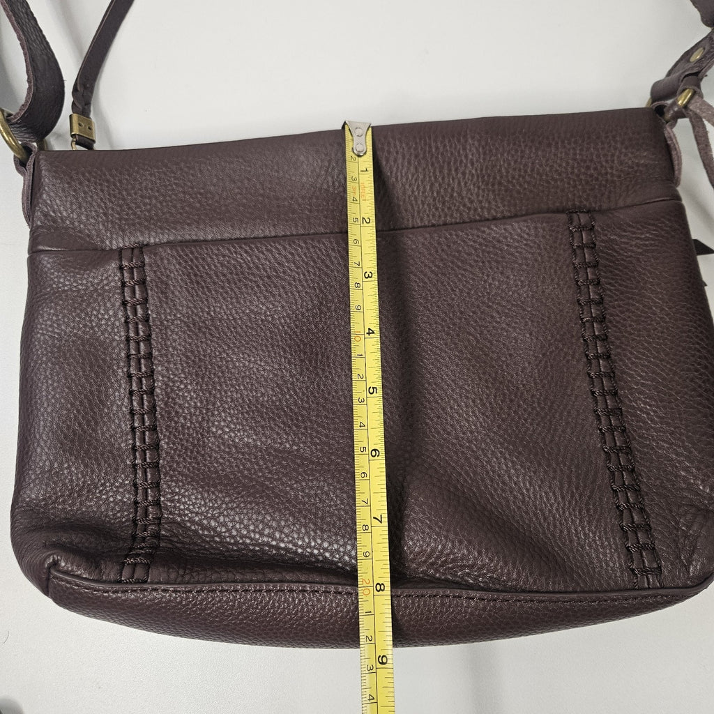 The Sak Leather Baguette Chocolate Brown Purse Shoulder Bag Boho Western