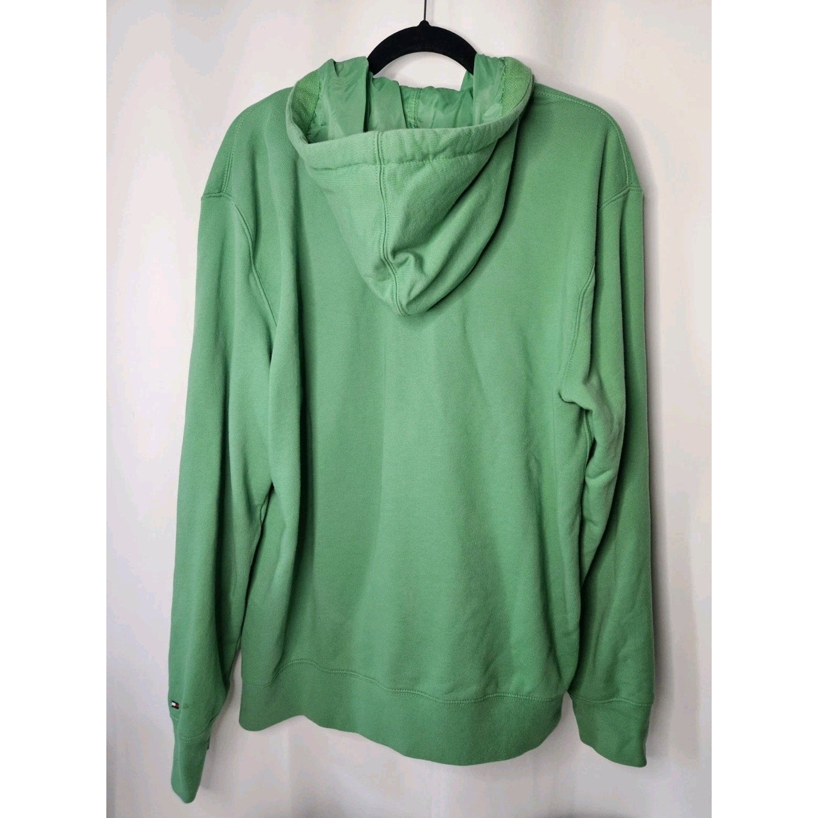 Tommy Hilfiger Men's Big Logo Full Zip Hoodie Size XL Green Navy Letters