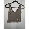 Jeffrey & Dara Evening By Tom Barra Size 4P Gold Embellished Womens Layered Tank