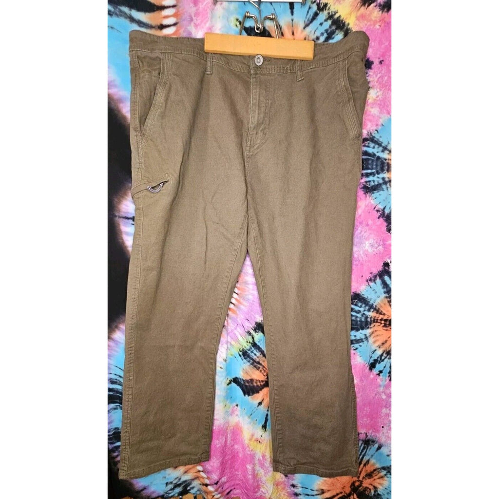 Weatherproof Vintage Flex Utility Pant Canvas Utility Pocket 38x29 Olive Relaxed
