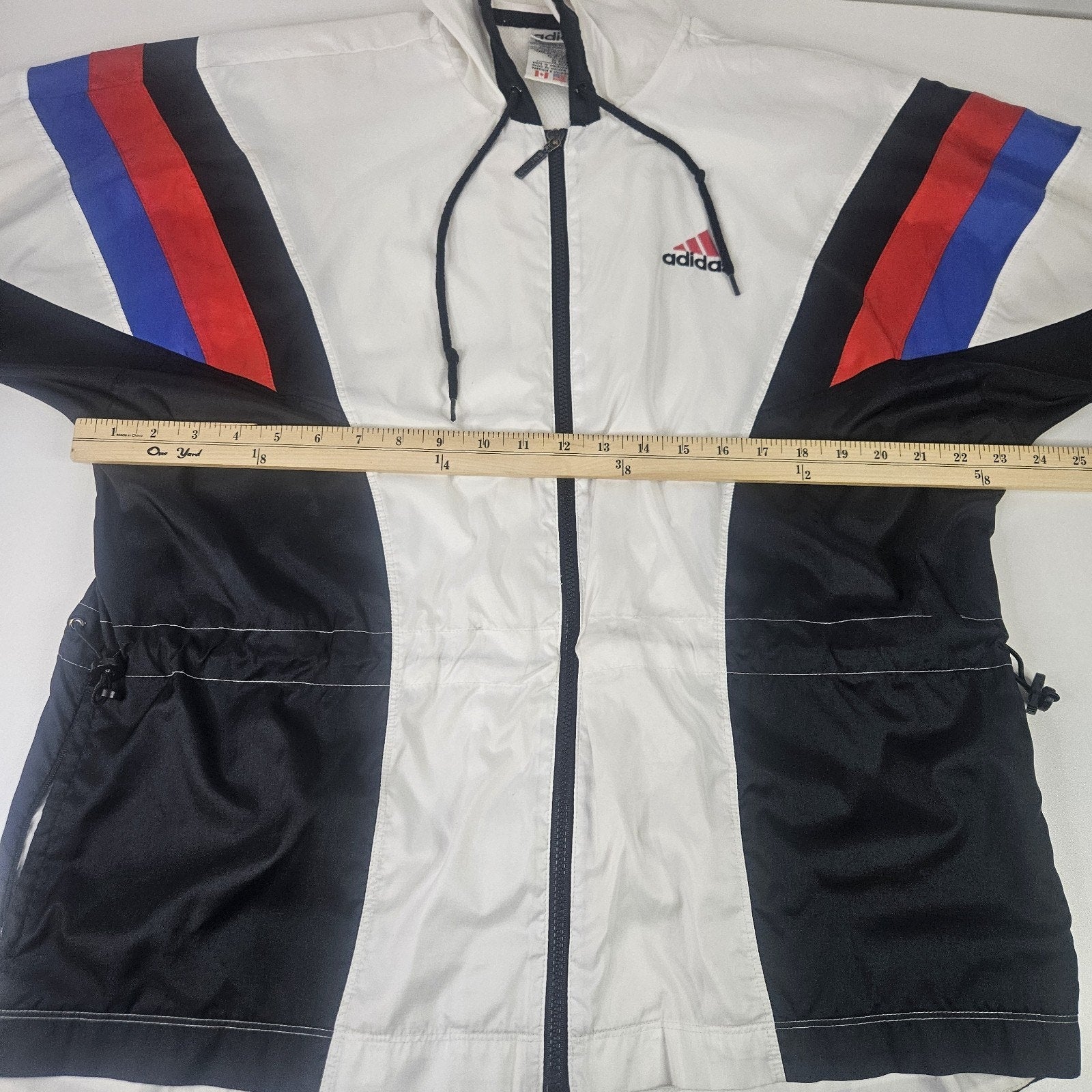 Vintage 90s Adidas Originals Windbreaker Jacket Football Mens Medium Sportswear